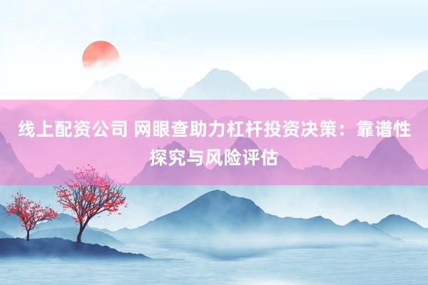 线上配资公司 网眼查助力杠杆投资决策：靠谱性探究与风险评估