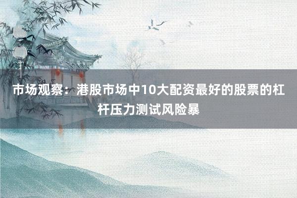 市场观察：港股市场中10大配资最好的股票的杠杆压力测试风险暴