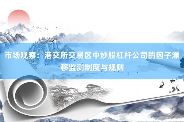 市场观察：港交所交易区中炒股杠杆公司的因子漂移监测制度与规则