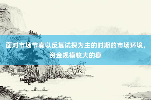 面对市场节奏以反复试探为主的时期的市场环境，资金规模较大的稳